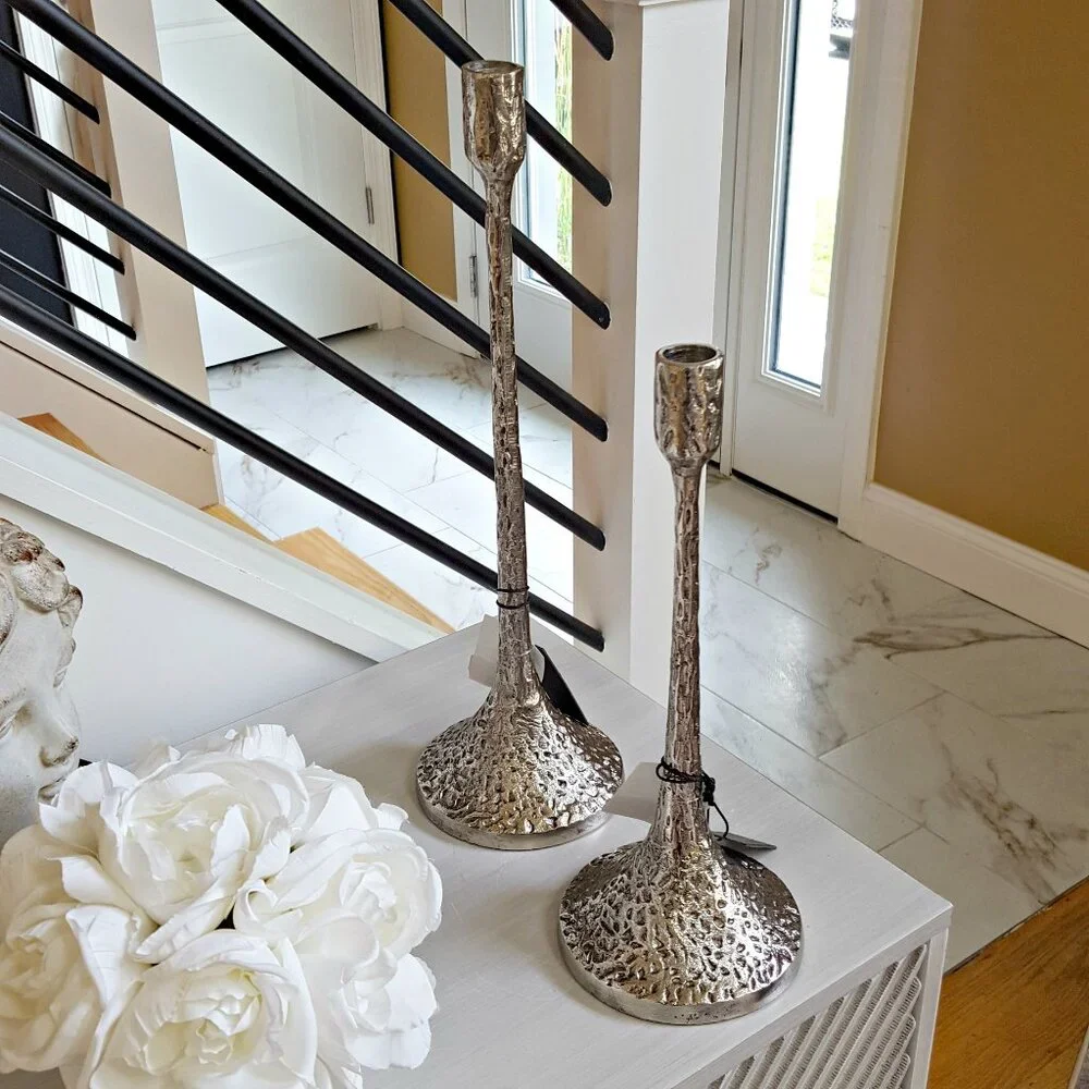 NEW! BOHO Farmhouse SOLID METAL Candlestick HOLDERS